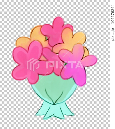 花束のクレヨンイラスト 106376244
