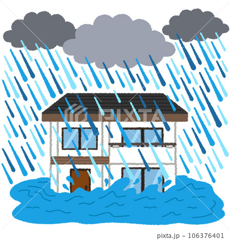 大雨のイラスト 大雨のイラスト 106376401
