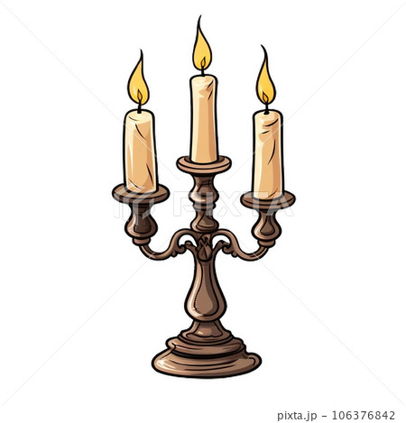 candle on white background 106376842