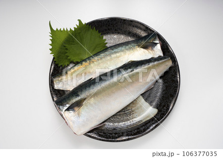 新鮮な国内で水揚げされたサバの二枚おろし 106377035
