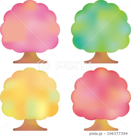 水彩風四季の木 106377394