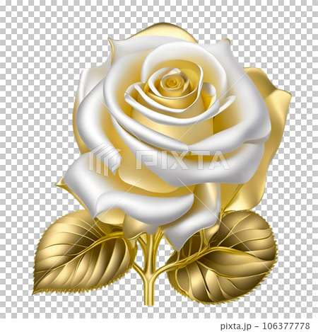 金色の薔薇の花のイラスト AI画像生成のイラスト素材 [106377778] - PIXTA