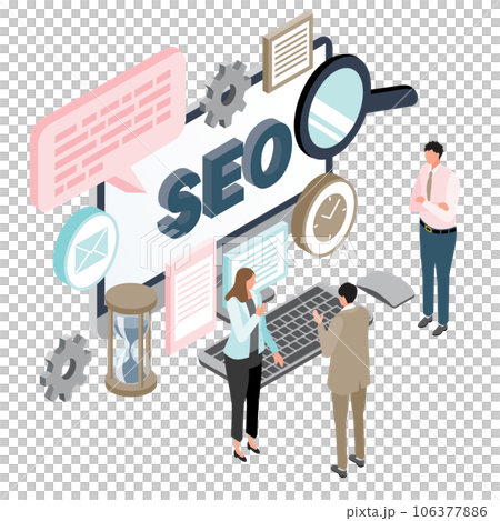 Isometric_People worried about SEO 106377886