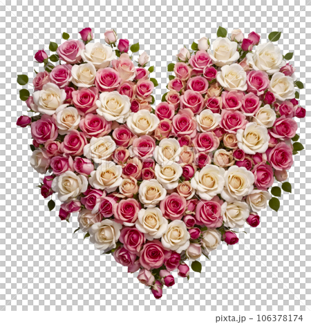 Pink heart-shaped rose flower on white background AI image generation Pink heart-shaped rose flower on white background AI image generation 106378174