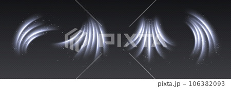 Cold wind with snow, air flow effect, winter freezing swirls, glowing light trails. Cold wind with snow, air flow effect, winter freezing swirls, glowing light trails. 106382093