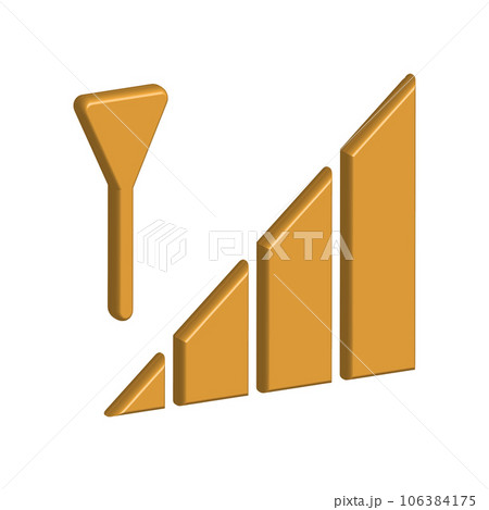 Illustration Vector graphic of signal bar icon 106384175