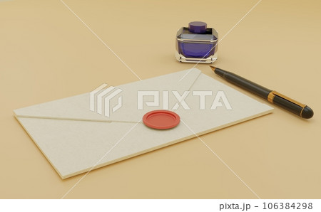 手紙と万年筆 106384298