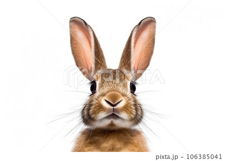 Rabbit photo realistic illustration - Generative AI. Rabbit photo realistic illustration - Generative AI. 106385041