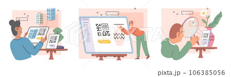 Cashless payment. Vector illustration. Cashless transactions contribute to reducing risk of theft or loss associated with carrying cash Mobile wallets cstore multiple payment methods for added 106385056