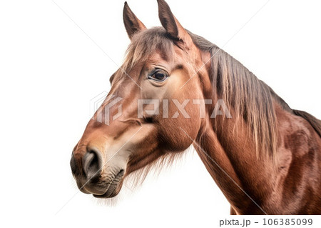 Horse photo realistic illustration - Generative AI. Horse photo realistic illustration - Generative AI. 106385099