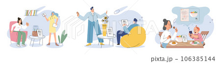 Cashless payment. Vector illustration. Online shopping platforms often offer various cashless payment options to choose from With mobile cashless payments, you cpay for purchases 106385144