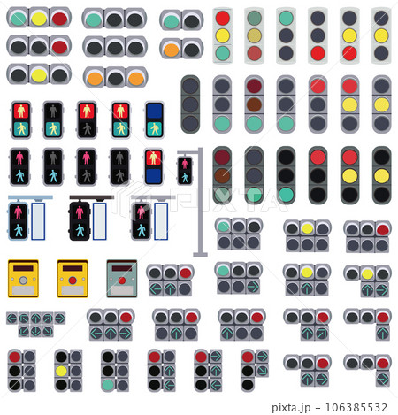 信号のイラストセット ベクター 信号のイラストセット ベクター 106385532