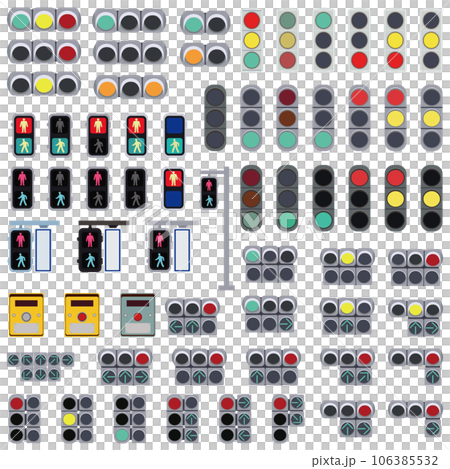 信号のイラストセット ベクター 信号のイラストセット ベクター 106385532