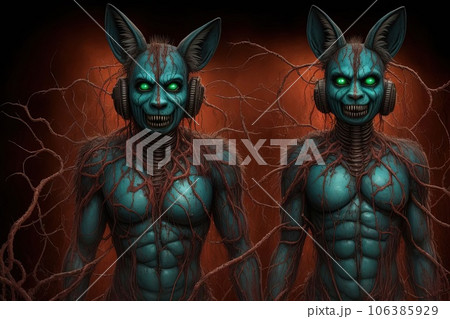 nightmare evil creature illustration scary monster character illustration generative ai nightmare evil creature illustration scary monster character illustration generative ai 106385929