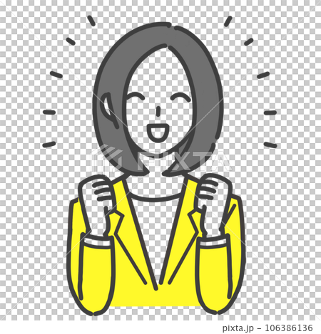 A woman who poses a gut A woman who poses a gut 106386136