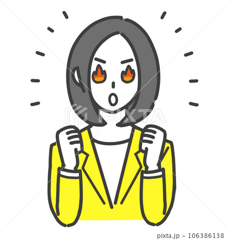 やる気になっている女性 やる気になっている女性 106386138