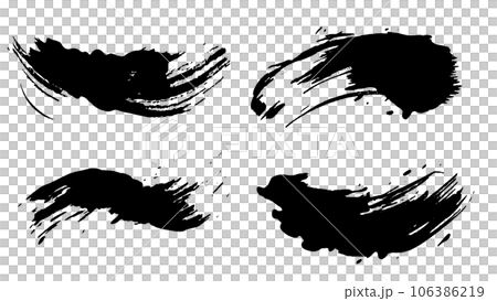 brush strokes drawn with ink 106386219