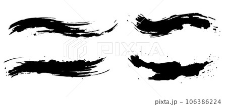 墨で描かれたブラシストローク 106386224