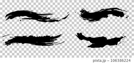 墨で描かれたブラシストローク 106386224