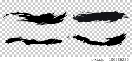 墨で描かれたブラシストローク 106386226