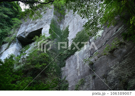 鋸山・丸池の絶壁 106389007