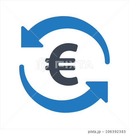 Euro Transaction Icon, vector and glyph 106392383