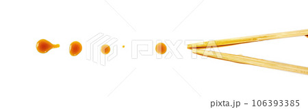 Spilled Soy Sause Isolated, Teriyaki Drops, Oyster Sauce, Balsamic Vinegar Puddles on White Background Spilled Soy Sause Isolated, Teriyaki Drops, Oyster Sauce, Balsamic Vinegar Puddles on White Background 106393385