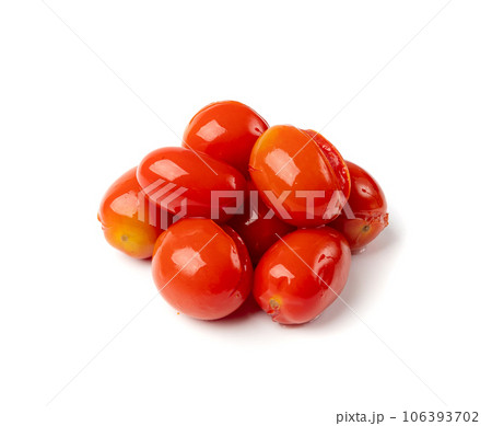 Pickled Cherry Tomatoes Isolated, Canned Small Tomato, Healthy Fermented Vegetables, Salted Marinated Food 106393702