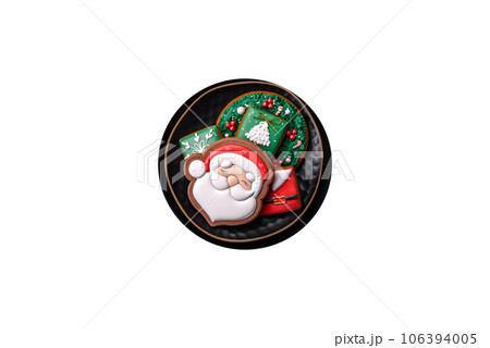 Beautiful Christmas or New Year colorful homemade gingerbread cookies Beautiful Christmas or New Year colorful homemade gingerbread cookies 106394005