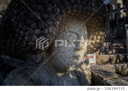 金戒光明寺の初秋、アフロヘアーで人気の五劫思惟阿弥陀仏に秋の西陽 106394135