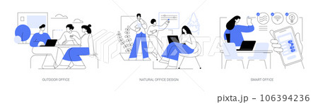 Modern workplace isolated cartoon vector illustrations se 106394236