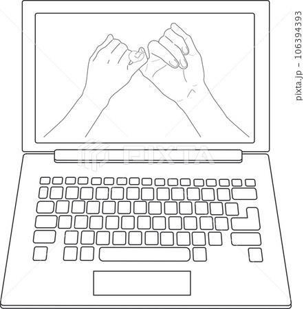 black and white concept of love and teamwork. Two hands hold each other. Symbol of happy partnership, success, childhood, friendship. Flat design. Vector. laptop black and white concept of love and teamwork. Two hands hold each other. Symbol of happy partnership, success, childhood, friendship. Flat design. Vector. laptop 106394393