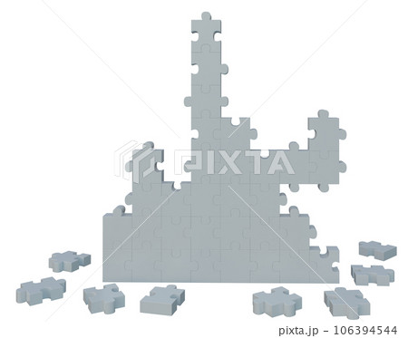 3d rendering of a wall made of puzzles 3d rendering of a wall made of puzzles 106394544