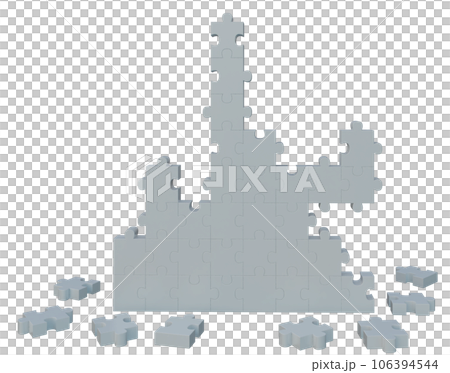 3d rendering of a wall made of puzzles 3d rendering of a wall made of puzzles 106394544