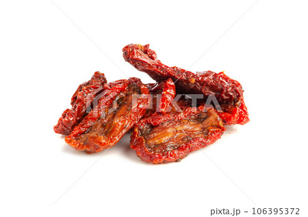 Dry Tomatoes, Sun Dried Pomodoro, Dehydrated Tomato In Olive Oil, Cured Sundried Vegetable Slices Dry Tomatoes, Sun Dried Pomodoro, Dehydrated Tomato In Olive Oil, Cured Sundried Vegetable Slices 106395372
