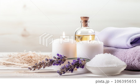 Spa composition with candles Spa composition with candles 106395655