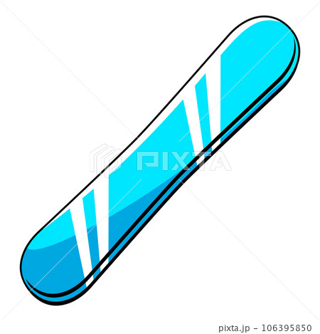 Snowboard illustration. Winter sport item or symbol. 106395850