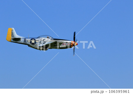 P51Dマスタングプロペラ戦闘機のデモ飛行 106395961