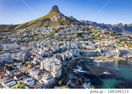 Aerial View of Sea Point and its tidal pool in Cape Town, western Cape, South Africa Aerial View of Sea Point and its tidal pool in Cape Town, western Cape, South Africa 106396113