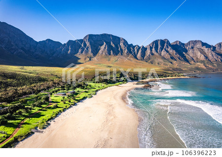 Aerial view of Kogel Bay in Western Cape Province in South Africa 106396223