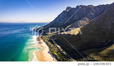 Aerial view of Kogel Bay in Western Cape Province in South Africa 106396303