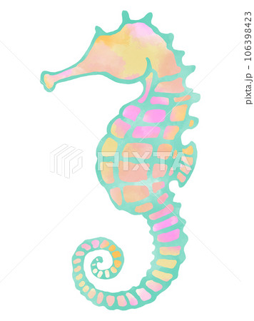 タツノオトシゴの水彩イラスト タツノオトシゴの水彩イラスト 106398423