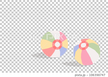 2つの紙風船のイラスト 2つの紙風船のイラスト 106398747