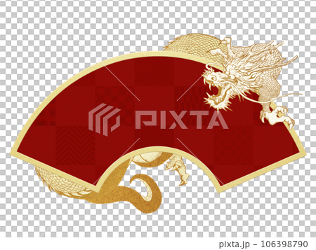 dragon and fan material dragon and fan material 106398790