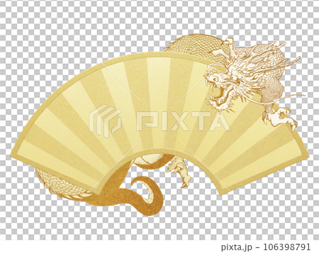 dragon and fan material dragon and fan material 106398791