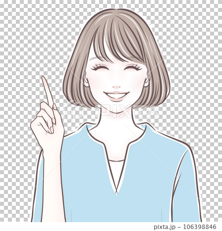 Female illustration material 106398846