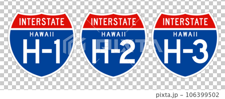 夏威夷的高速公路標誌 夏威夷 1 號公路 2 號公路 3 號公路 夏威夷 H-1 H-2 H-3 106399502