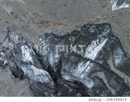 Aerial view of high altitude glacier in tibet, China 106399814