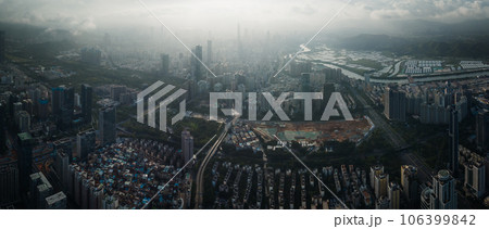 Aerial view of beautiful downtown landscape in shenzhen, China 106399842