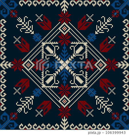 Latvian embroidery vector seamless pattern 39 106399943